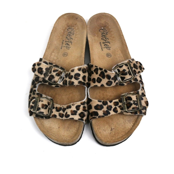 biostep leopard sandals